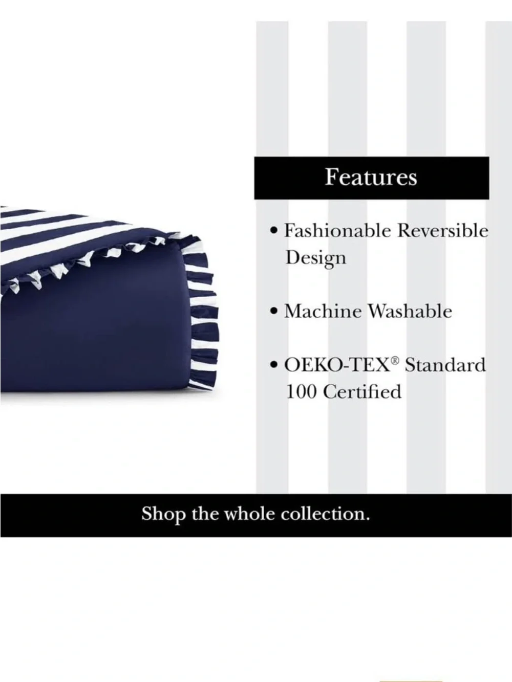 kate spade new york Sateen Ruffle King Comforter Set, 300 Thread Count Cotton